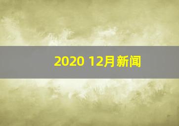 2020 12月新闻